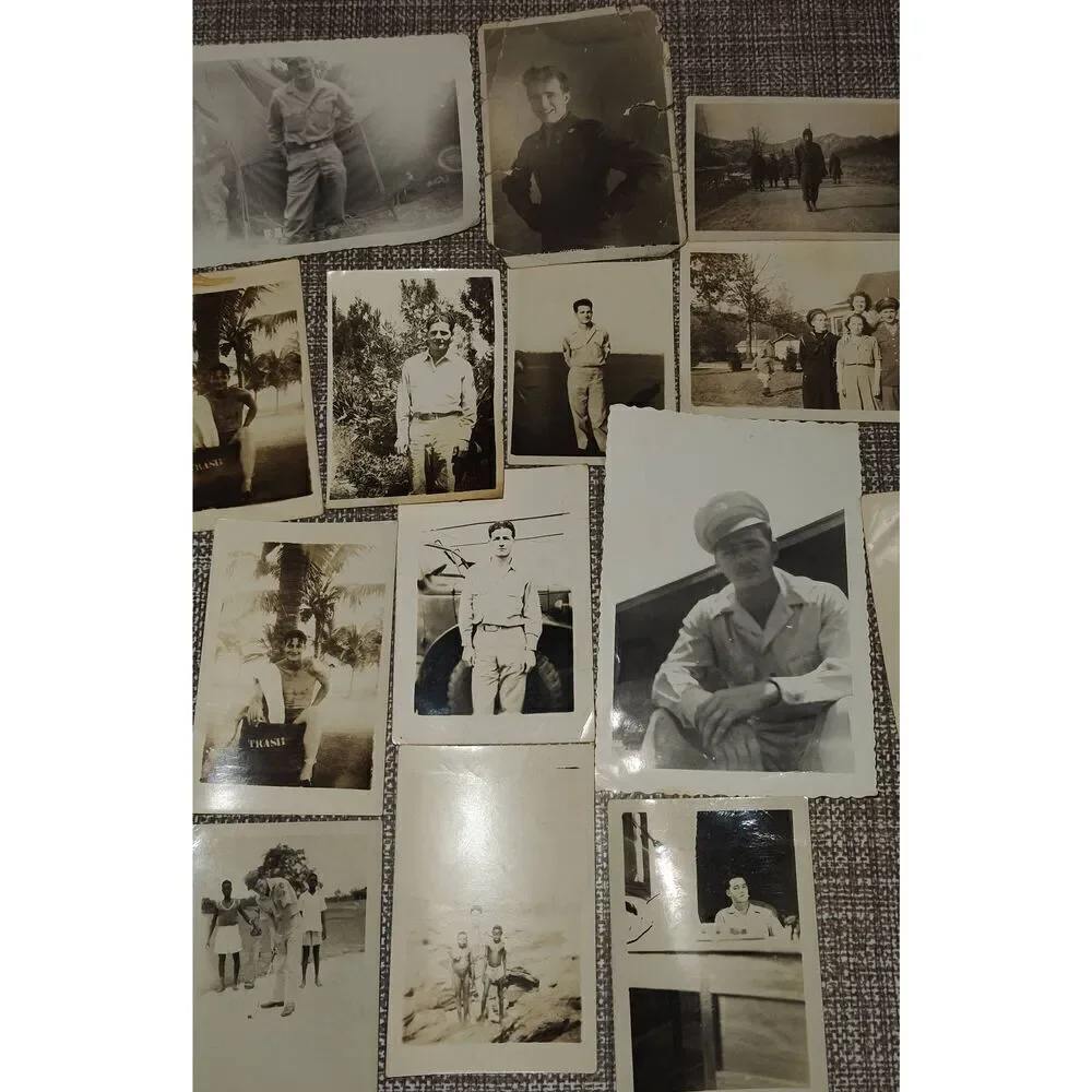 Misc lot of military snapshots (28) 1945-1950's Black and white Ft Bragg Africa - Picture 7 of 14